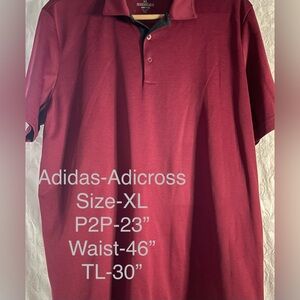 Adidas Men's Polo in Rich Burgundy